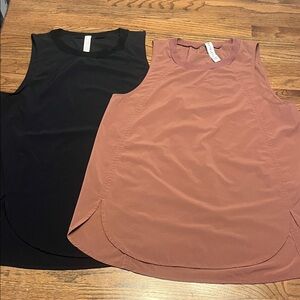 Athleta Women's Sleeveless Tops - Black and Brown Small